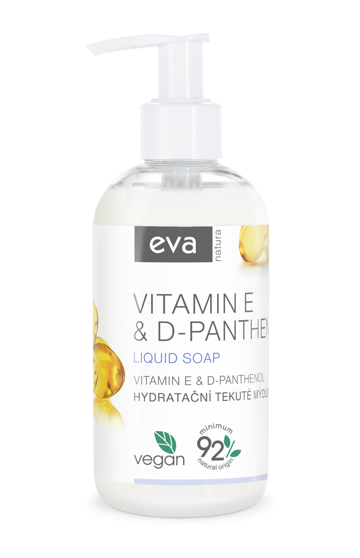 EVA NATURA Hydratačné tekuté mydlo vit. E&D-Panthenol 250 ml