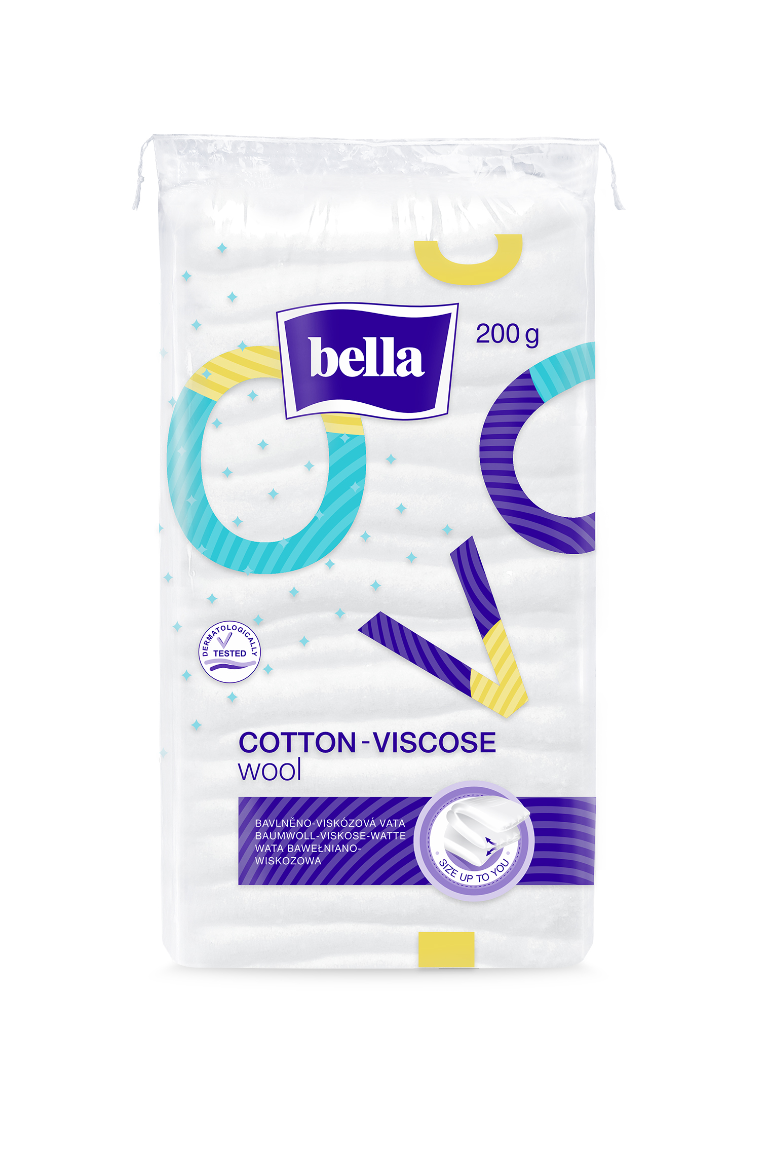 BELLA COTTON obväzová vata bavnená-viskózna a´200