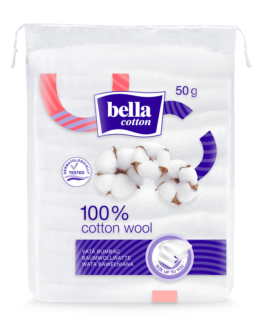 Bella Cotton obväzová vata bavlnená a´50