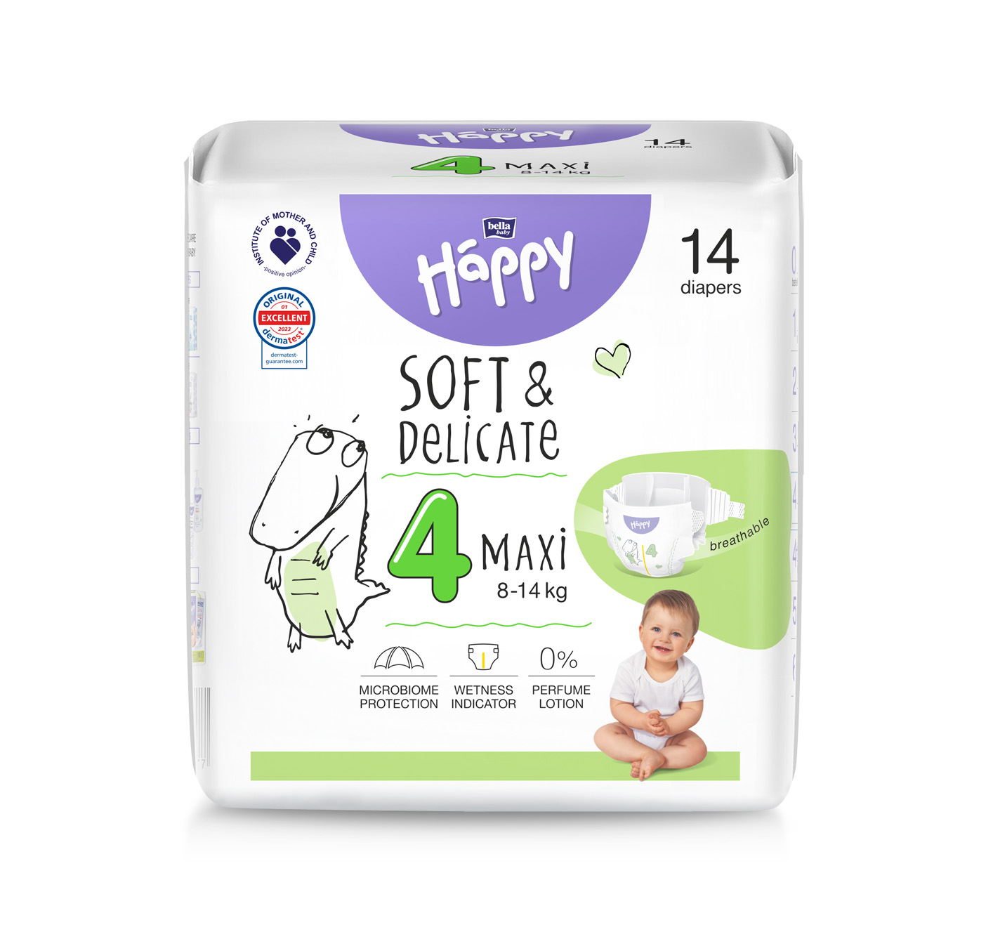 Bella HAPPY S&D veľ. 4 Maxi 8-14 kg 14 ks