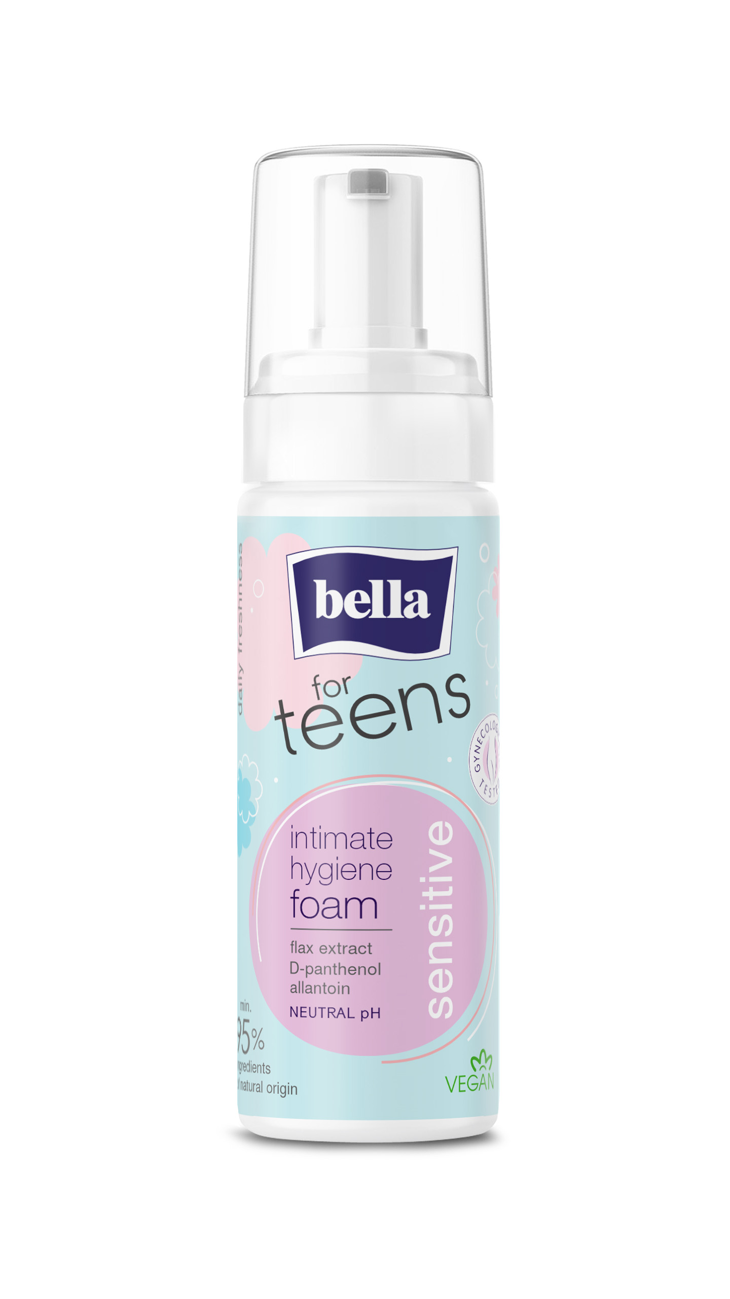 BELLA FOR TEENS Pena na intímnu hygienu Sensitive 150 ml