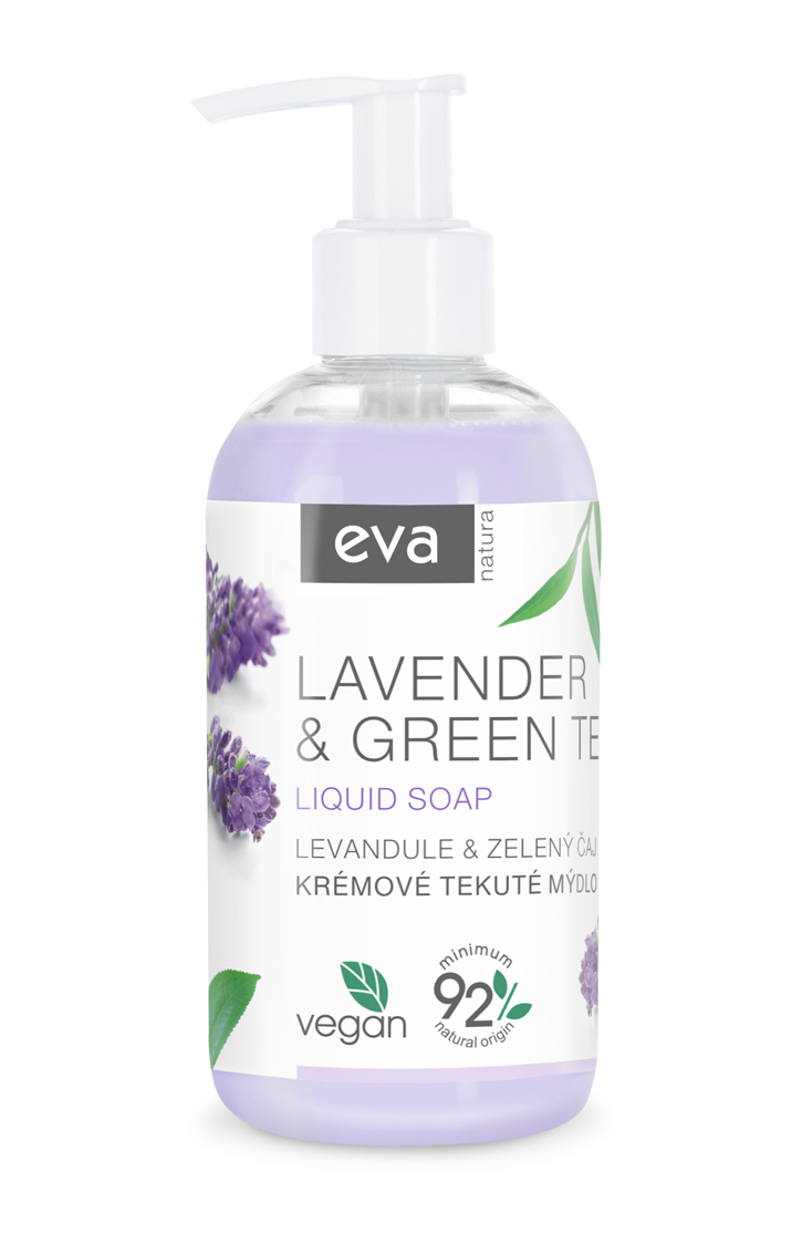 EVA NATURA Krémové tekuté mydlo Levanduľa & Zelený čaj 250 ml