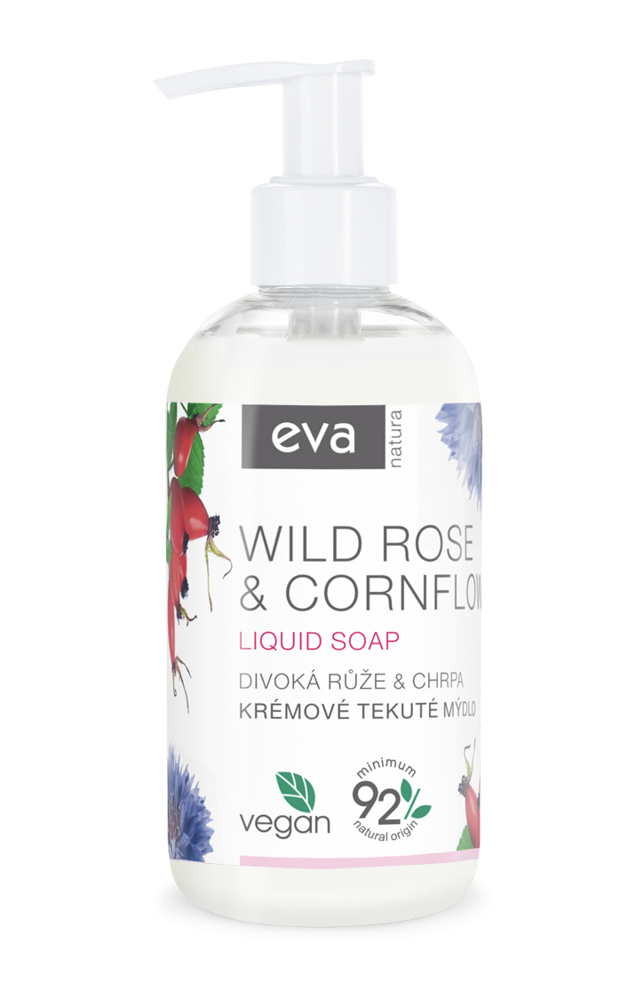 EVA NATURA Krémové tekuté mydlo Divoká ruža & Nevädza 250 ml