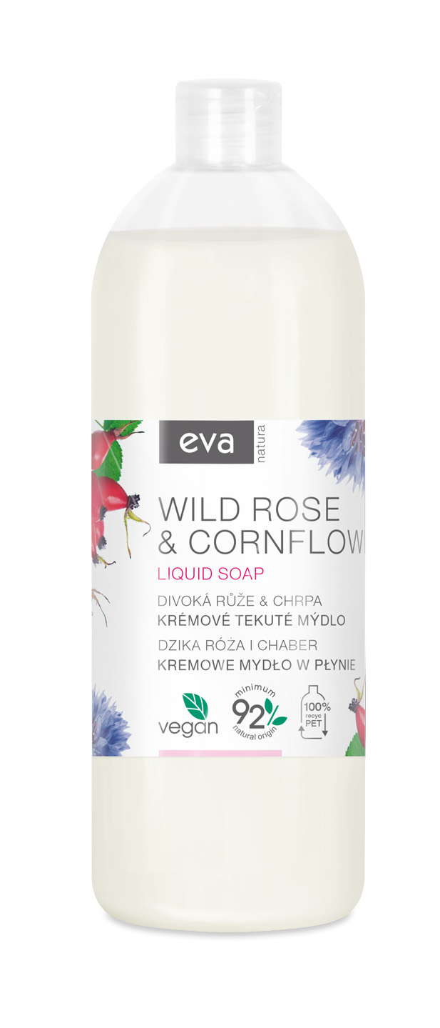 EVA NATURA Krémové tekuté mydlo Divoká ruža & Nevädza 500 ml