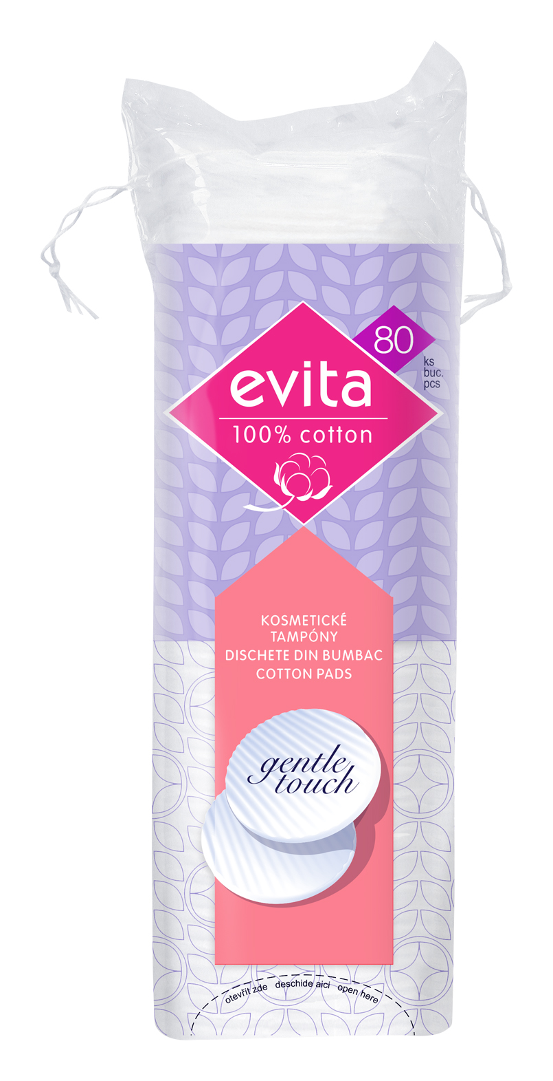 EVITA odličovacie tampóny - 80 ks new display