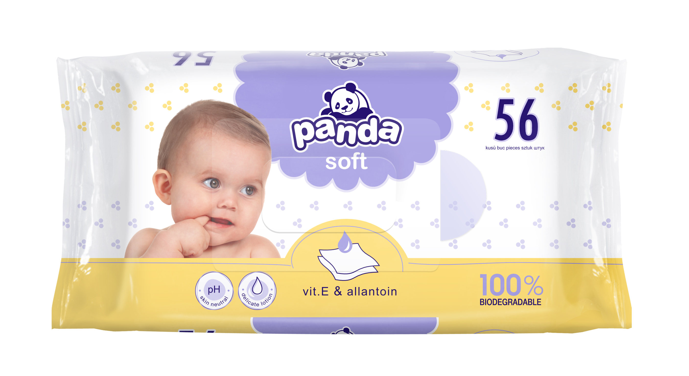 PANDA vlhčené obrúsky soft a ́56 ks