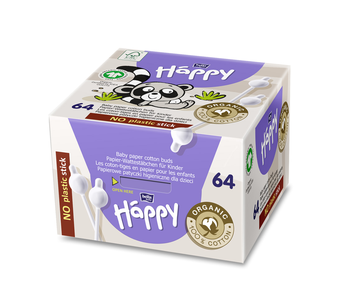 Bella Happy vatové tyčinky papierové a´64