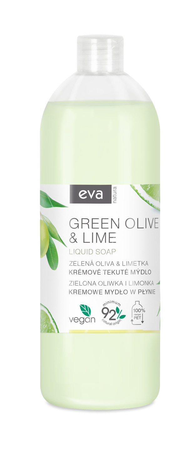 EVA NATURA Krémové tekuté mydlo Zelená oliva & Limetka 1000 ml
