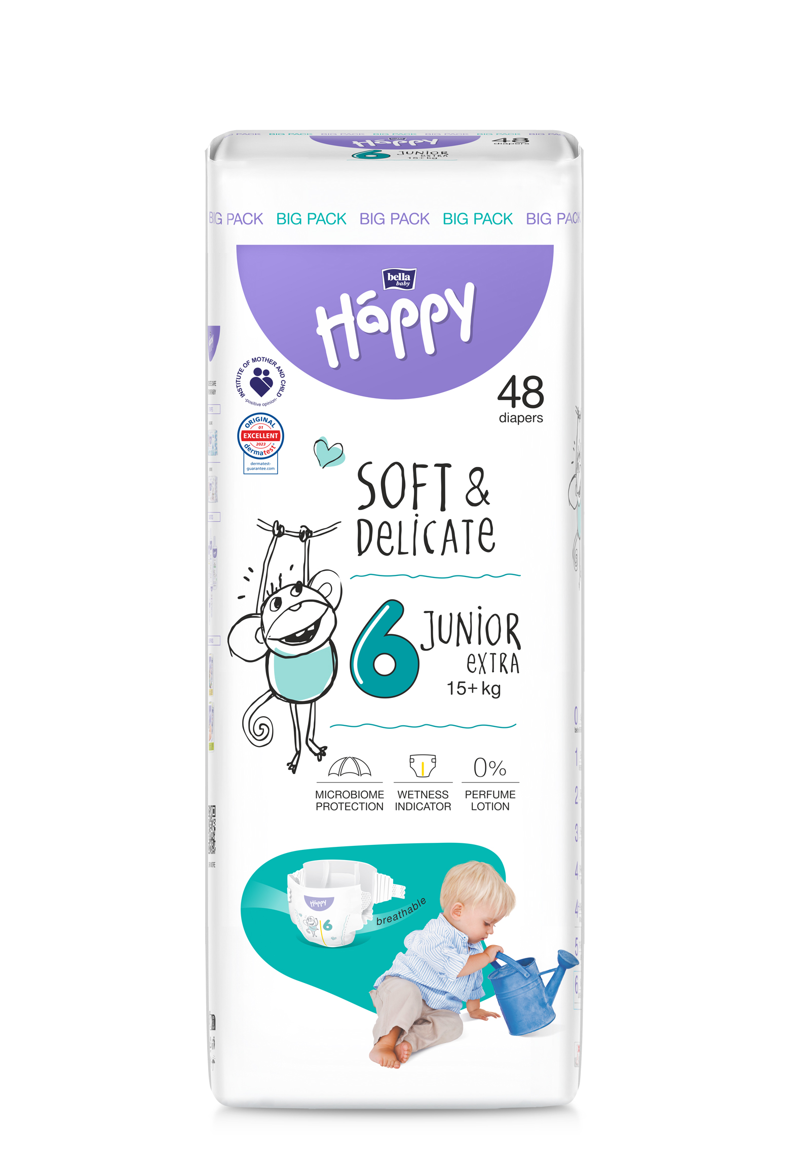 Bella HAPPY S&D veľ. 6 Junior Extra 15+ kg 48 ks