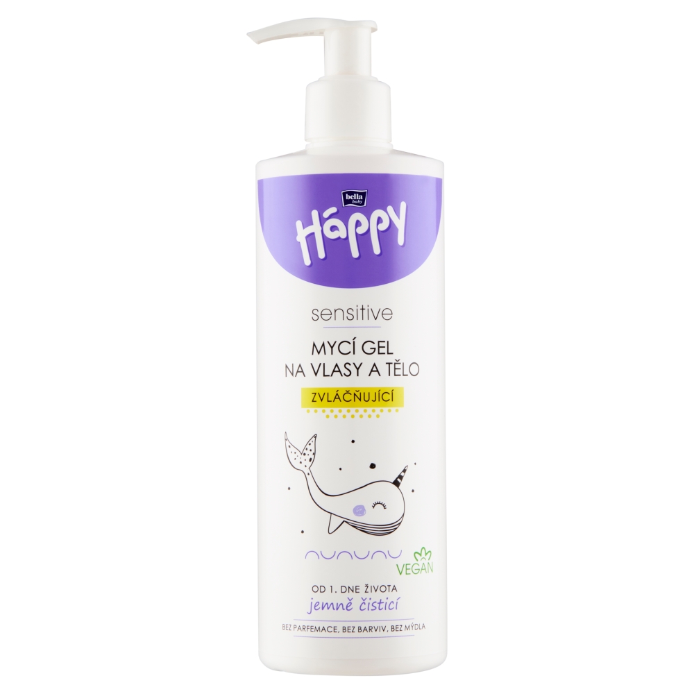 Bella HAPPY Umývací gél na vlasy a telo 2v1 400 ml