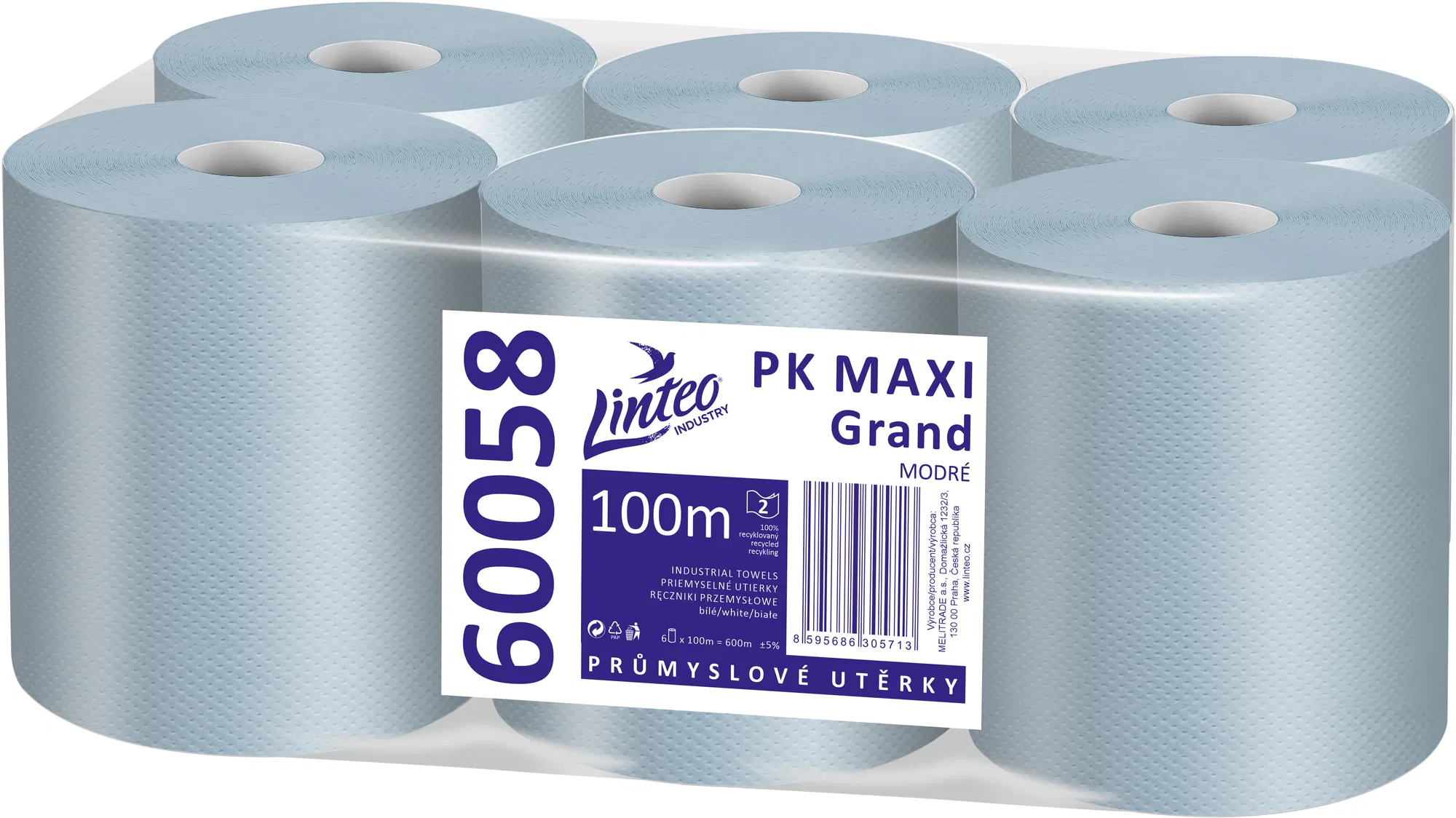 LINTEO PK MAXI Grand modrý recykl 130 m, 6 ks