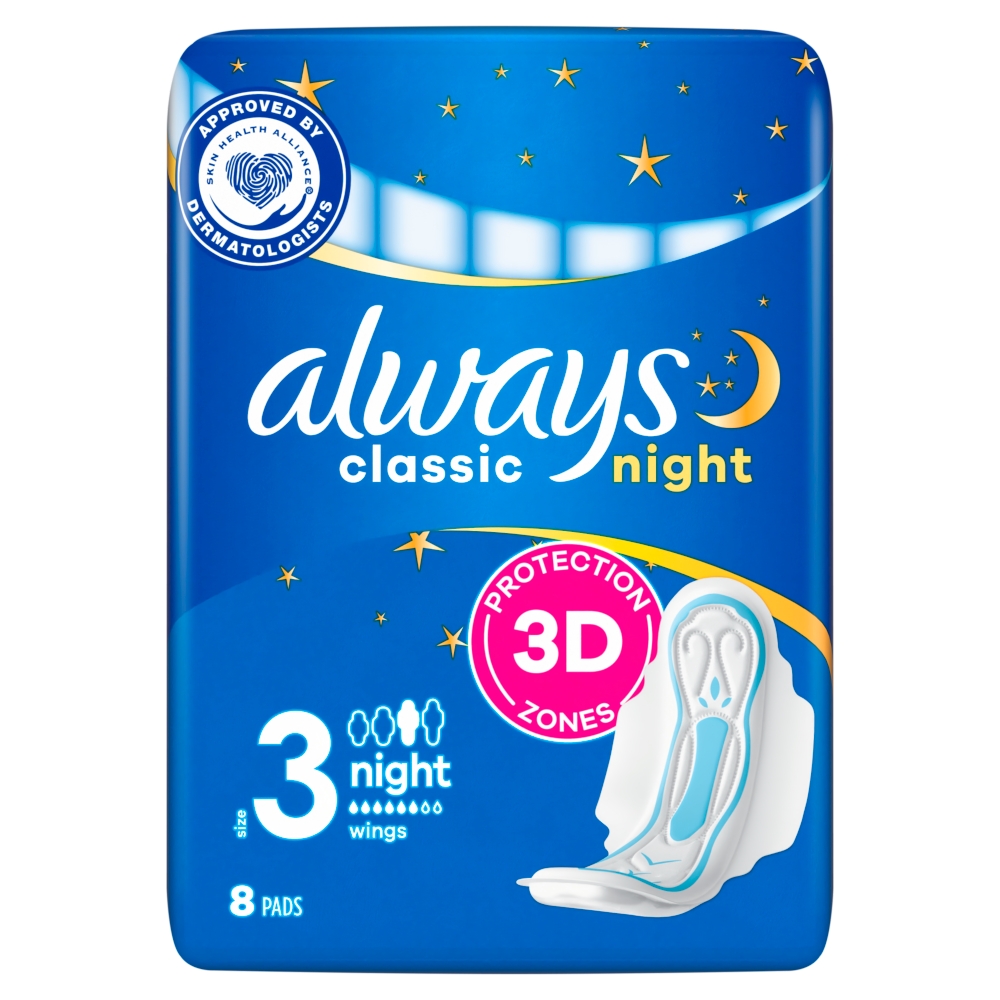 Procter & Gamble Always vložky (8ks/fol) Classic night