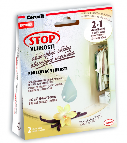 Ceresit Stop vlhkosti Absorpčné vrecká 2 x 50 g vanilka