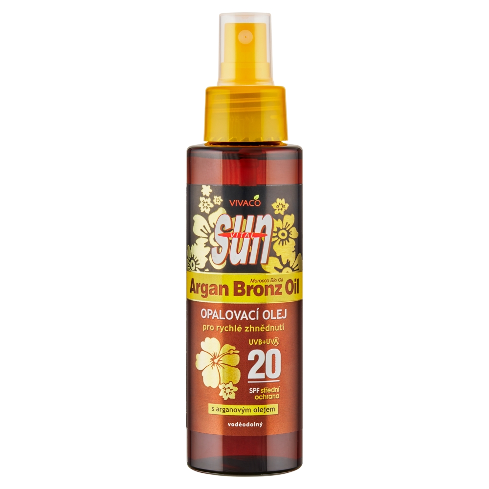 SunVital Argan Oil opaľovací olej SPF20 100 ml