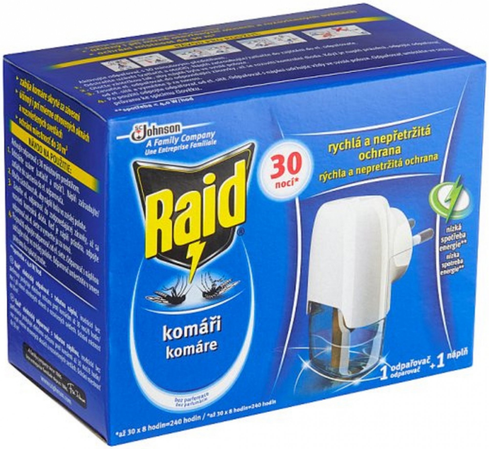 Raid strojček elektrický odparovač s tekutou náplňou 21ml 30nocí