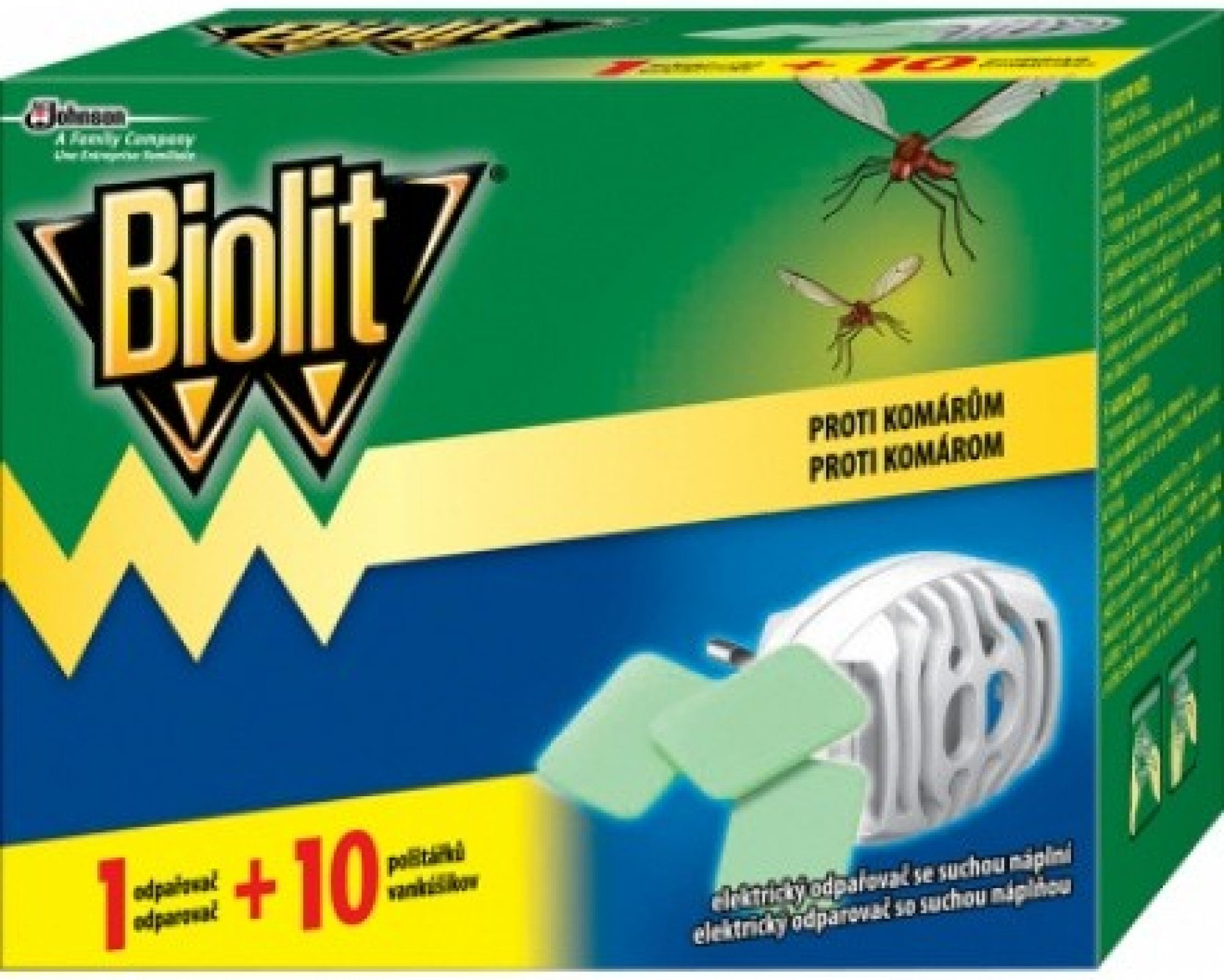 S.C. Johnson Biolit elektrický odparovač so suchou náplňou 1 + 10 ks
