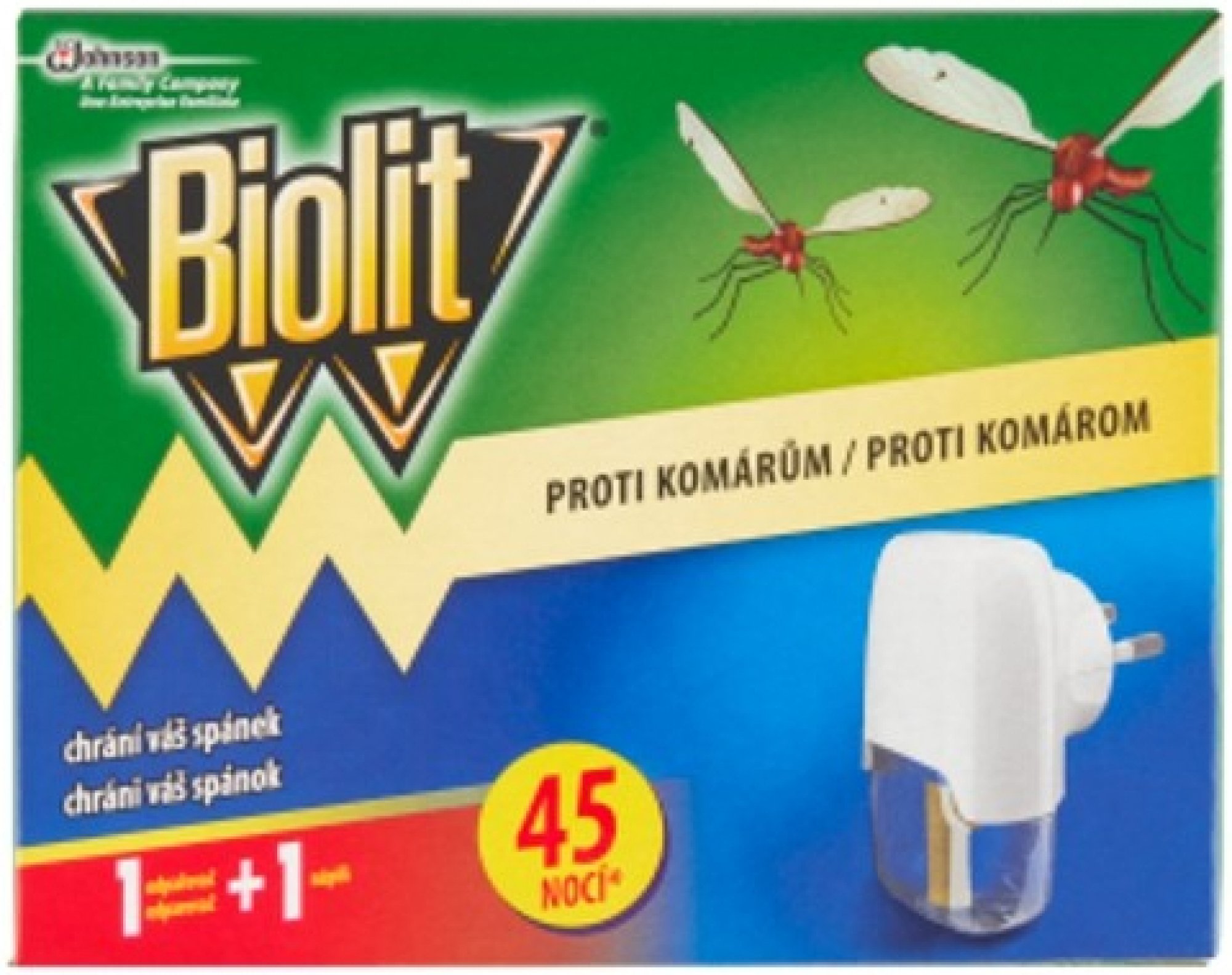 Biolit Elektrický odparovač proti komárom 45 nocí strojček + náplň 27 ml
