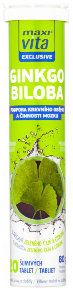 Maxi Vita MaxiVita šumivé tablety Exclusie Ginkgo biloba 80g