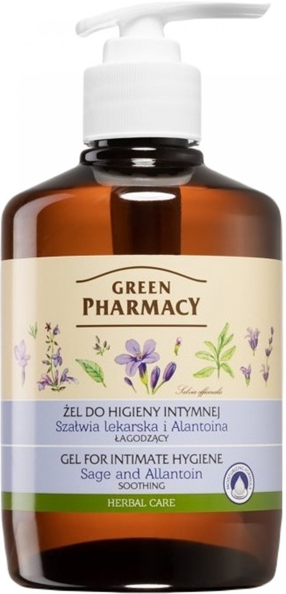 ELFA PHARM Green Pharmacy Šalvia a alantoín gél na intímnu hygienu s upokojujúcim účinkom 370 ml