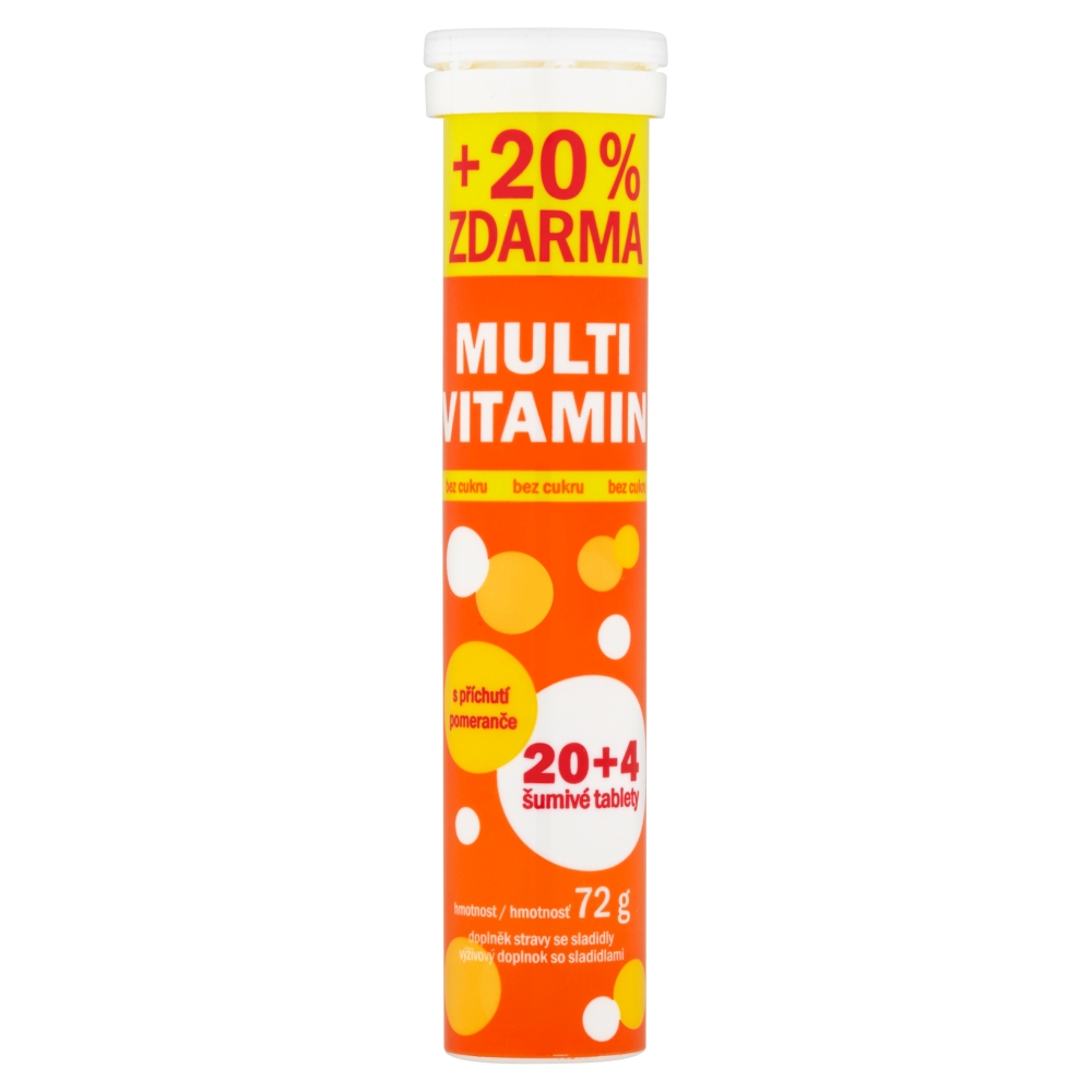 Vitar Multivitamín 24 ks šumivé tablety pomaranč 72g