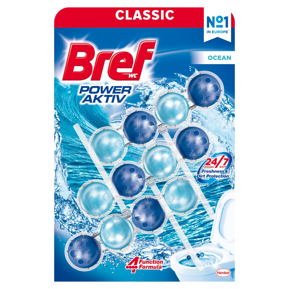 Henkel Bref Power Activ WC blok Oceán 3x50 g