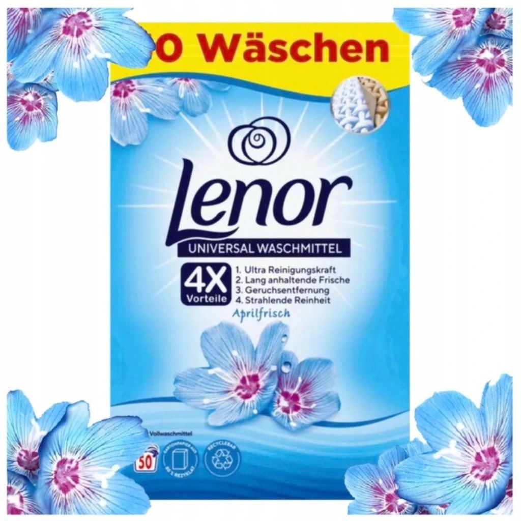 Lenor prací prášok box 50pd 3 kg Aprilfrisch