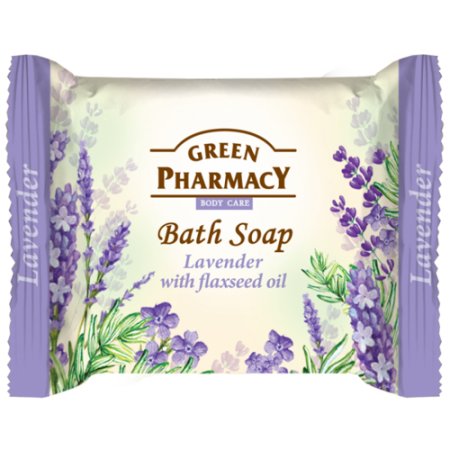 Green Pharmacy toaletné mydlo 100g - Lavender with Flaxseed Oil