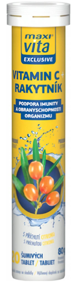 Maxi Vita MaxiVita šumivé tablety Exclúzia Vitamín C + Rakytník 80g