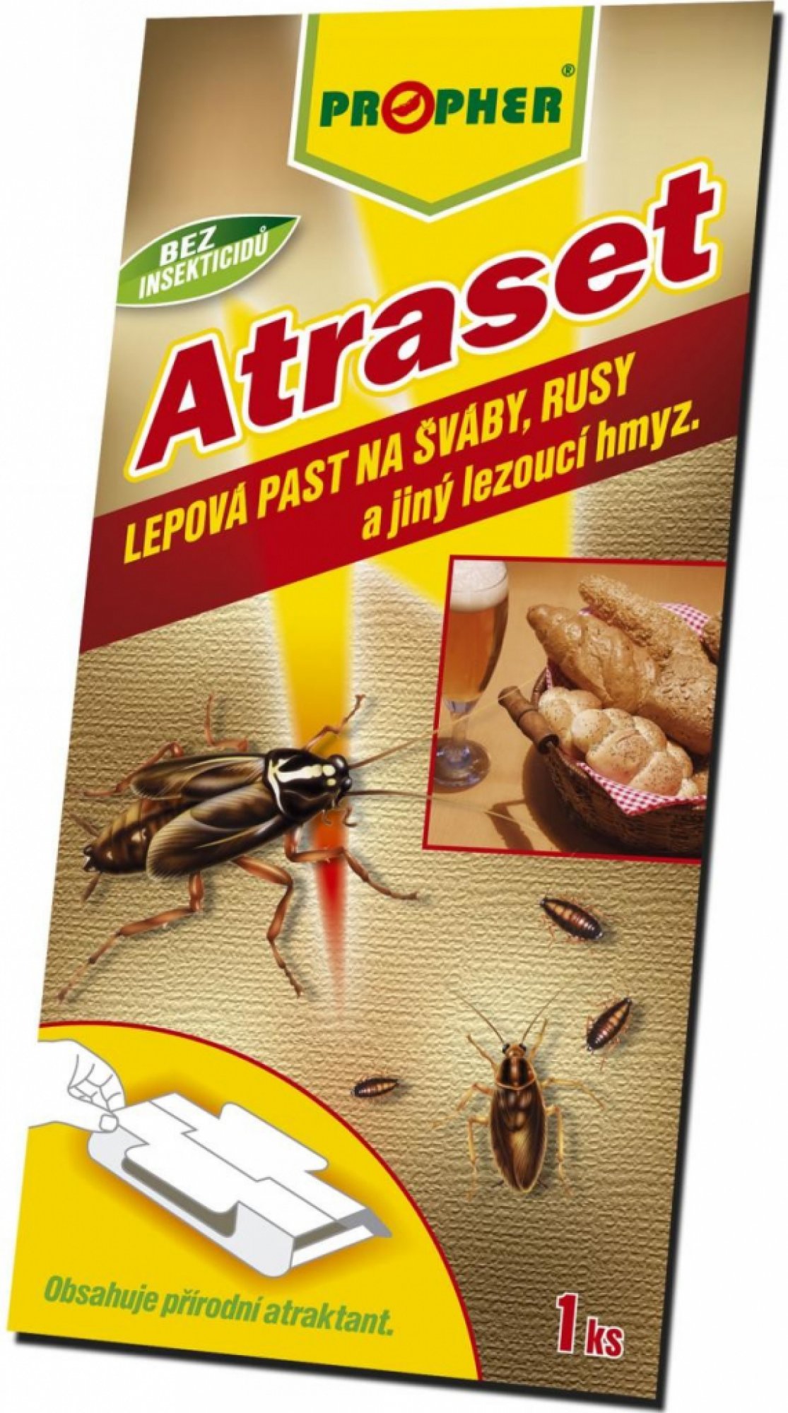 Propher Atraset Lepová pasca na šváby, rusy a lezúci hmyz, 1 ks