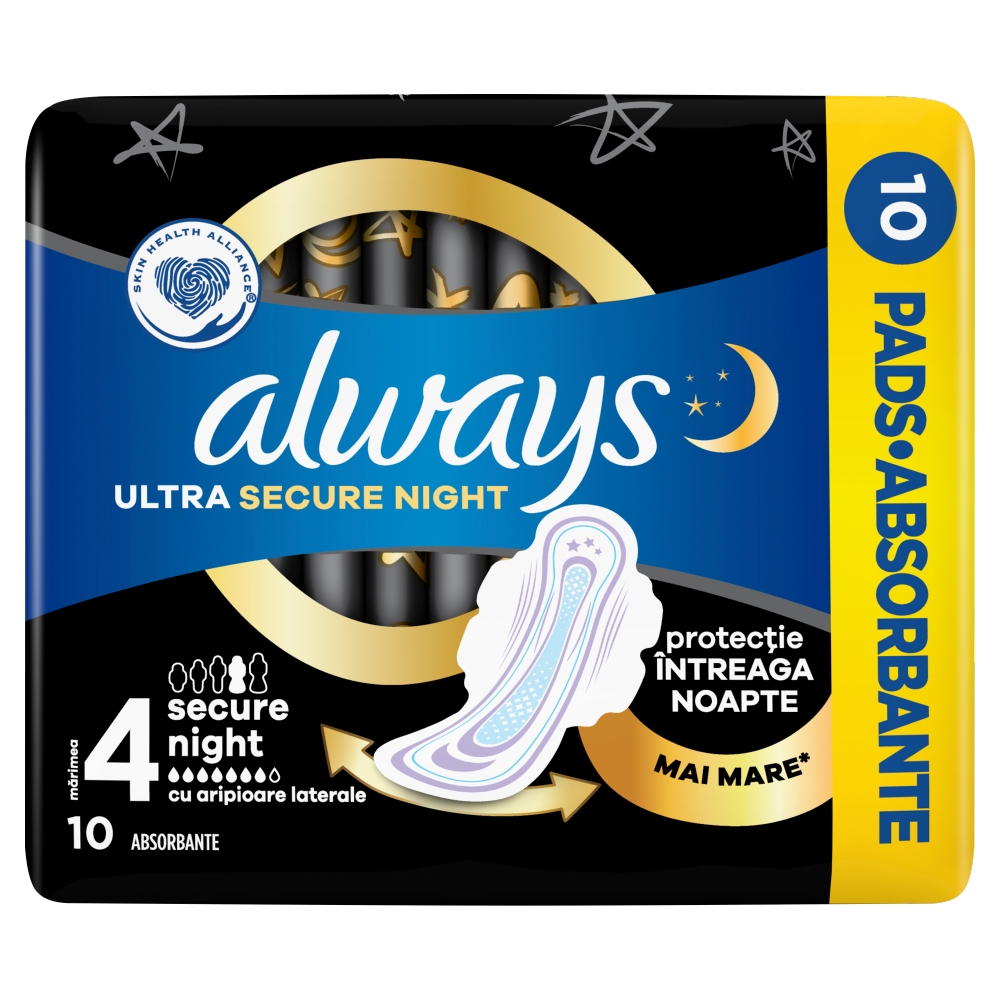Procter and Gamble Always vložky (10ks/fol)Secure Night S4