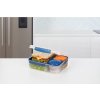Sistema Delený desiatový box To Go Bento Lunch s nádobou na jogurt a 2 tácky 1,65 l, mix farieb