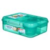 Sistema Delený desiatový box Lunch Bento s nádobou na jogurt a 2 tácky 1,65 l, mix farieb