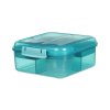 Sistema Delený desiatový box Ocean Bound Bento Cube s nádobou na jogurt a 2 tácky 1,25 l, mix farieb