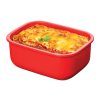 Sistema Box na ohrev jedla Microwave rectangular 525 ml, červená