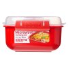 Sistema Box na ohrev jedla Microwave rectangular 525 ml, červená
