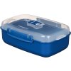 Sistema Krabička na ohrev jedla Microwave Rectangle 1,25 l, modrá