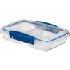 Sistema Delený desiatový box To Go Small Split s 2 oddielmi 350 ml, modrá