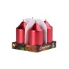 Emocio adventný valec 4ks 50x90 Metal červené sviečky