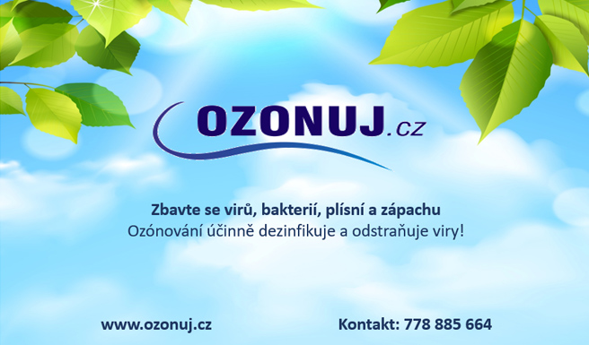 Ozonuj - Ozónování spolehlivě dezinfikuje vzduch