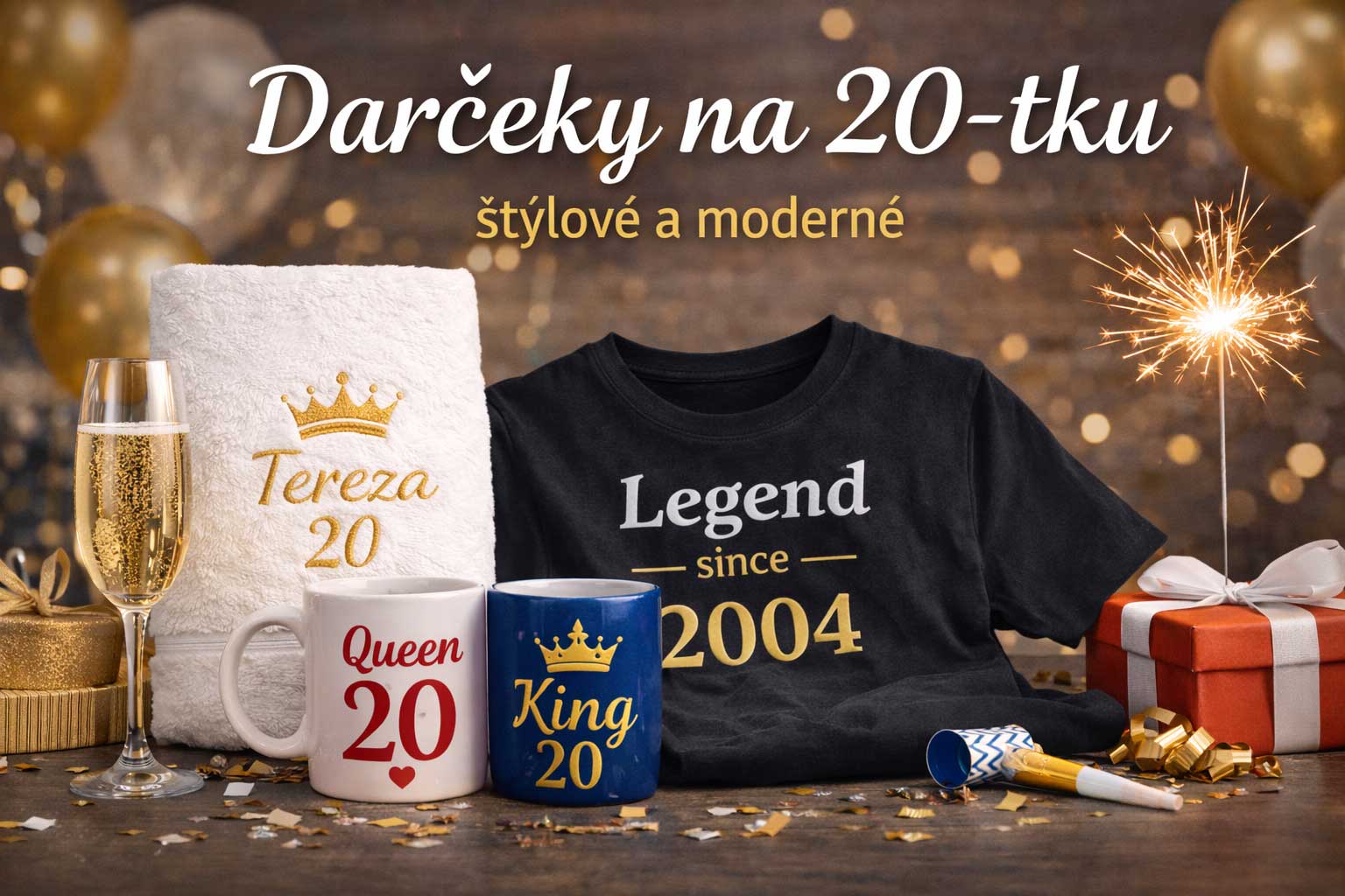 🎈 Darčeky na 20-tku – štýlové a moderné