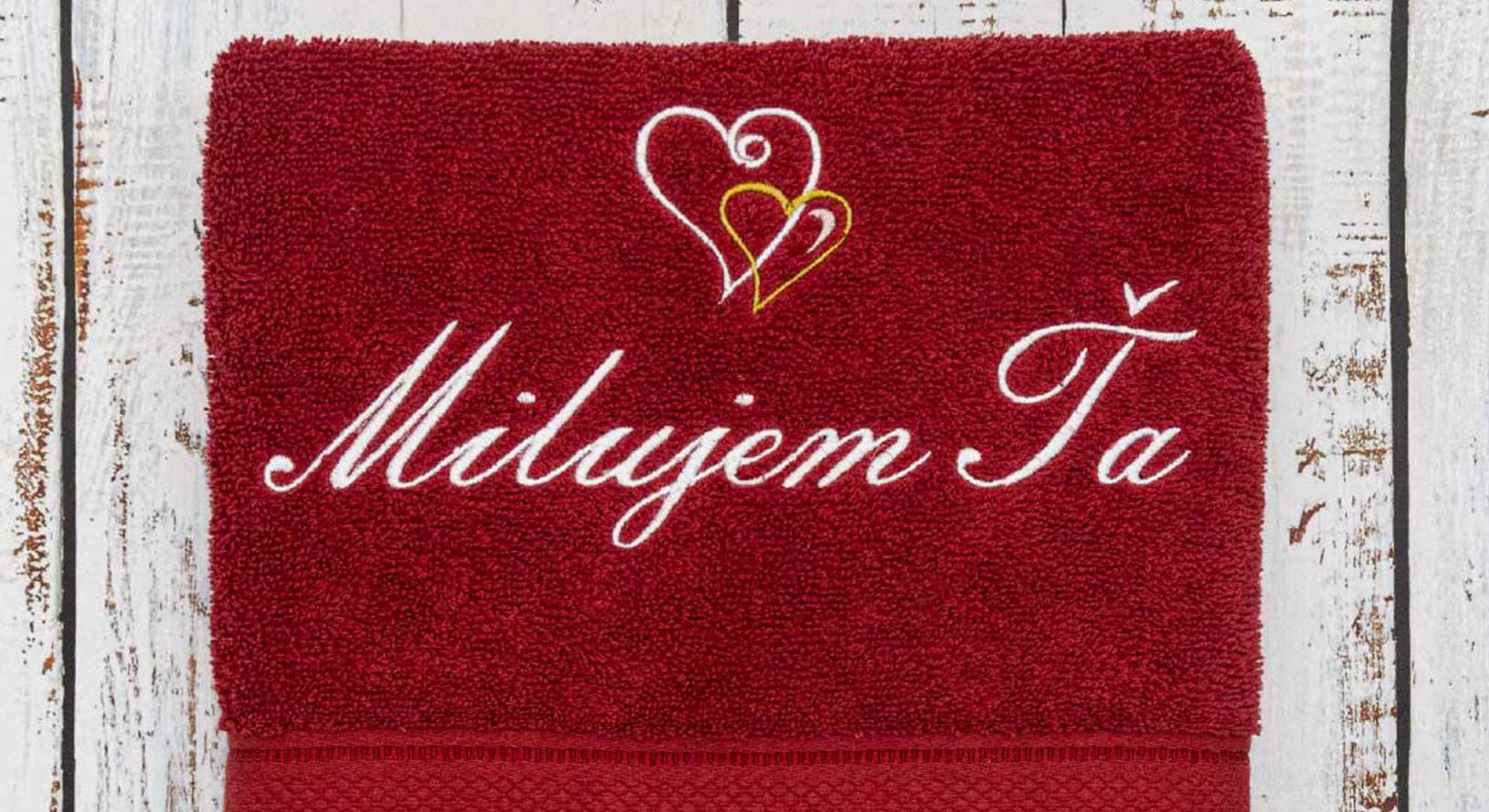Osuška s nápisom "Milujem Ťa" – Perfektný Valentínsky Darček