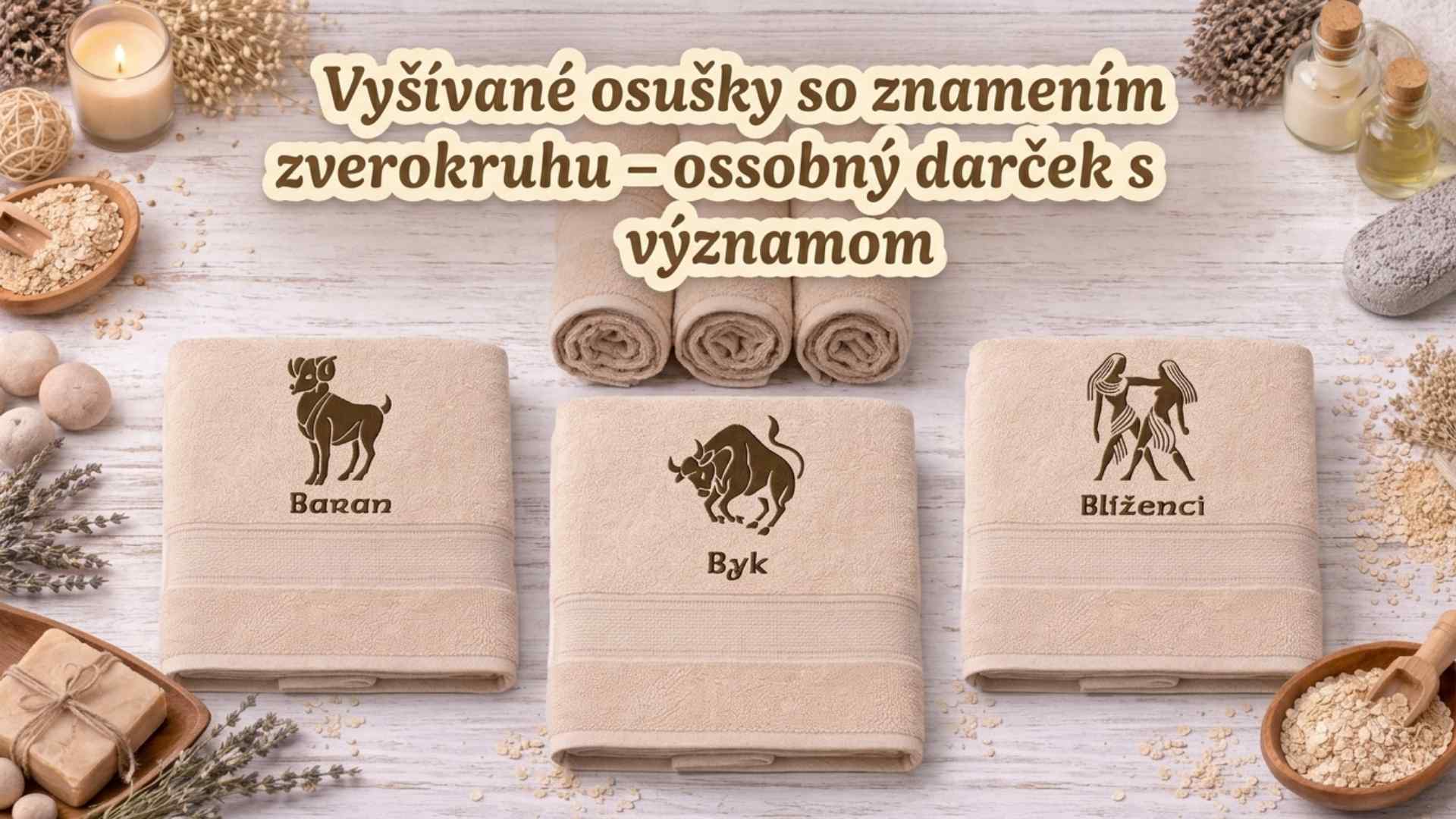 Vyšívané osušky so znamením zverokruhu – osobný darček s významom