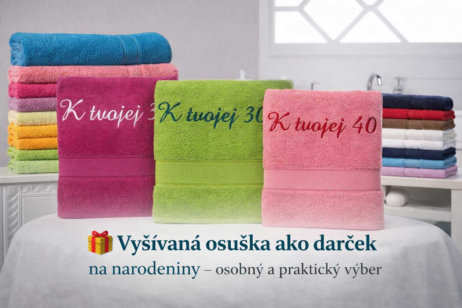 🎁 Vyšívaná osuška ako darček na narodeniny – osobný a praktický výber