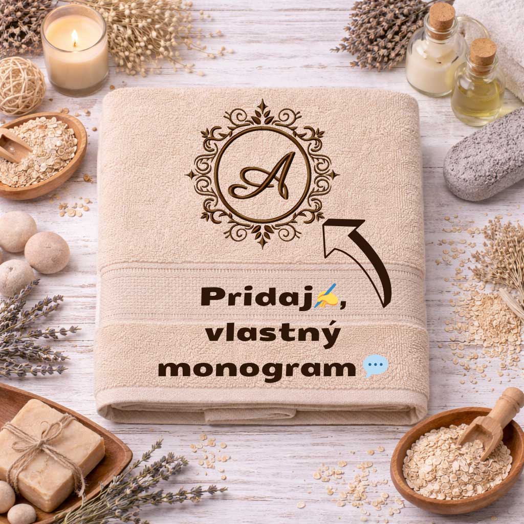 Vyšívaná osuška s monogramom