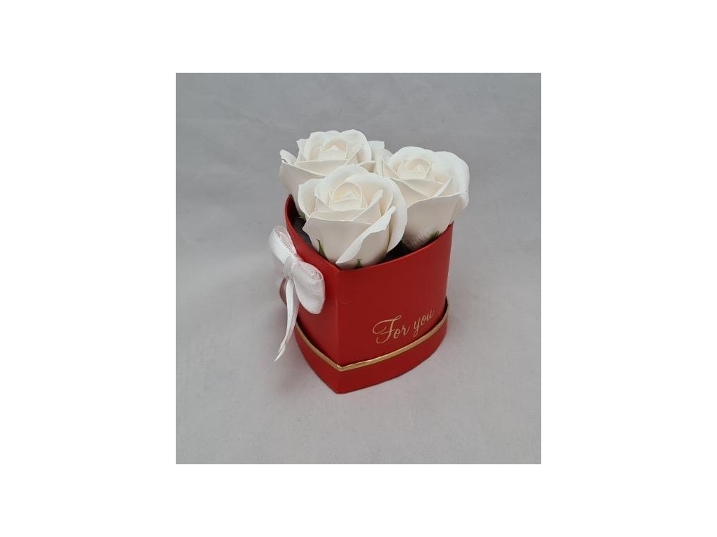 Flower Box - Mini srdiečko biele (s)