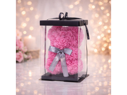 pink medved z ruzi 25cm