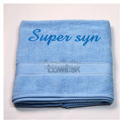 Vyšívaná osuška s nápisom - Super syn
