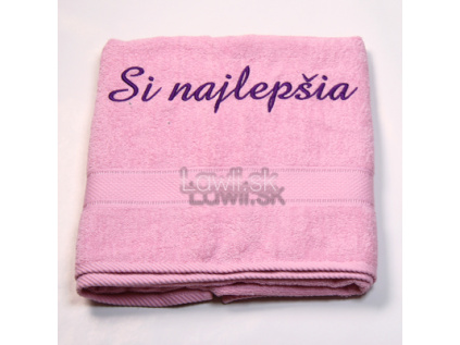 Osuška s nápisom - Si najlepšia