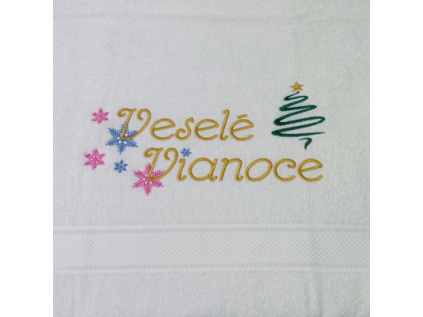 Osuška s nápisom - Veselé Vianoce