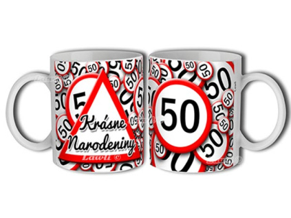 Hrnček - Krásne narodeniny 50 (Originálne vtipné a zábavné hrnčeky)